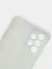 Бирюзовый силиконовый чехол на Samsung Galaxy A32 / Самсунг А32 прозрачный с рисунком, защита камеры