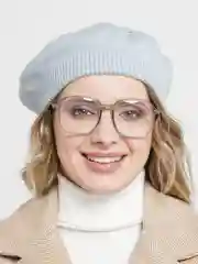 Ледяной берет ажурный Аглая, женская шапка бини
