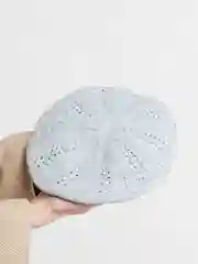Ледяной берет ажурный Аглая, женская шапка бини