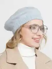Ледяной берет ажурный Аглая, женская шапка бини