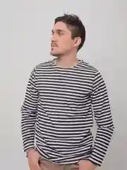 Голубой тельняшка с тонким начесом