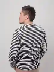 Голубой тельняшка с тонким начесом