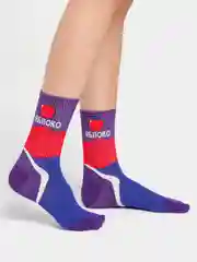 Индиго носки с принтом "Фрукты"