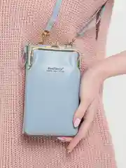 Голубой женская сумка-клатч Baellerry, 6 цветов, для телефона и мелочей, через плечо