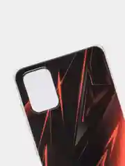 Красный силиконовый чехол на Samsung Galaxy A51 / Самсунг А51 прозрачный с рисунком, защита камеры