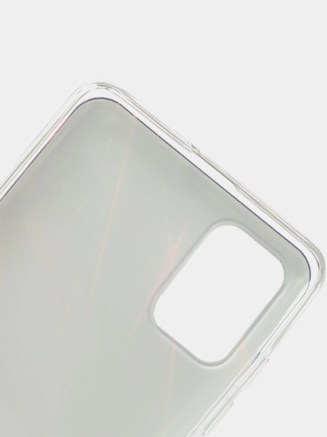 Красный силиконовый чехол на Samsung Galaxy A51 / Самсунг А51 прозрачный с рисунком, защита камеры