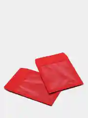 Красный конверт с окном цветной, 17*22 см, 2 штуки