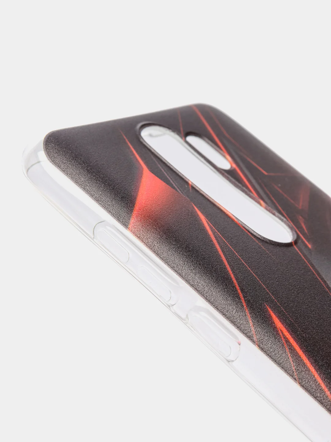 Красный силиконовый чехол на Xiaomi Redmi Note 8 Pro / Сяоми Редми Нот 8 Про прозрачный с рисунком