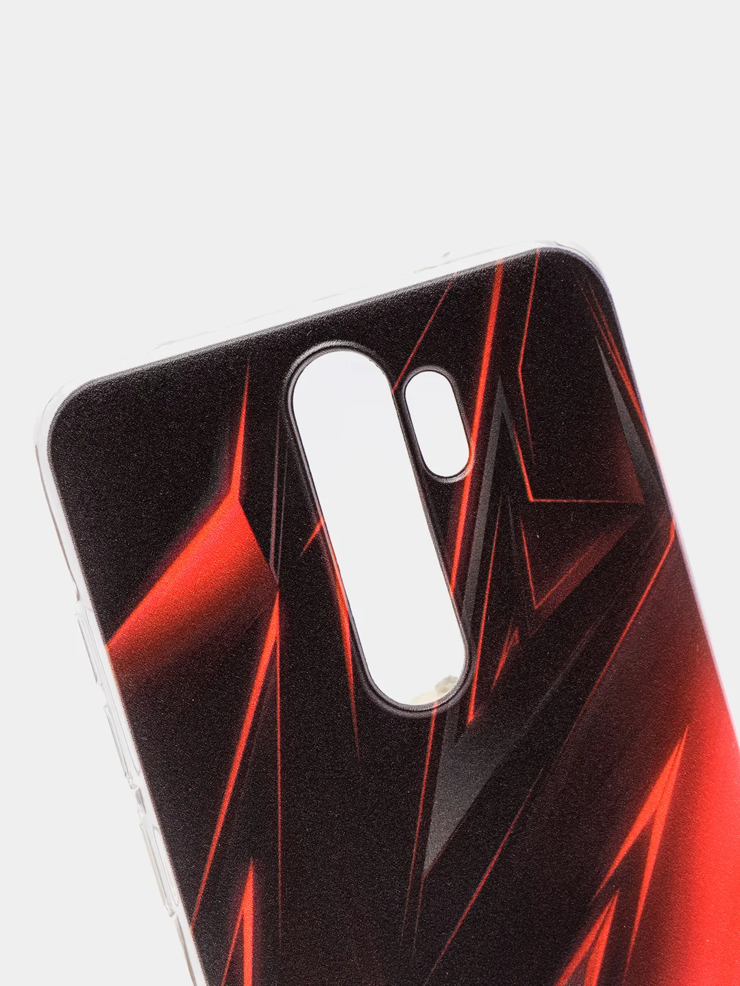 Красный силиконовый чехол на Xiaomi Redmi Note 8 Pro / Сяоми Редми Нот 8 Про прозрачный с рисунком