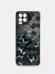Бирюзовый силиконовый чехол на Oppo Realme 8/8 Pro / Оппо Реалми 8/8 Про прозрачный, с рисунком