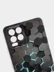 Бирюзовый силиконовый чехол на Oppo Realme 8/8 Pro / Оппо Реалми 8/8 Про прозрачный, с рисунком