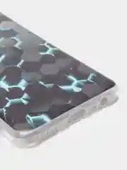 Бирюзовый силиконовый чехол на Oppo Realme 8/8 Pro / Оппо Реалми 8/8 Про прозрачный, с рисунком