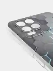 Бирюзовый силиконовый чехол на Oppo Realme 8/8 Pro / Оппо Реалми 8/8 Про прозрачный, с рисунком