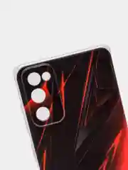 Красный силиконовый чехол на Samsung Galaxy S20 FE / Самсунг S20 FE прозрачный, с рисунком