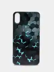 Бирюзовый силиконовый чехол на Apple iPhone XR / Айфон XR прозрачный, с рисунком, защита камеры