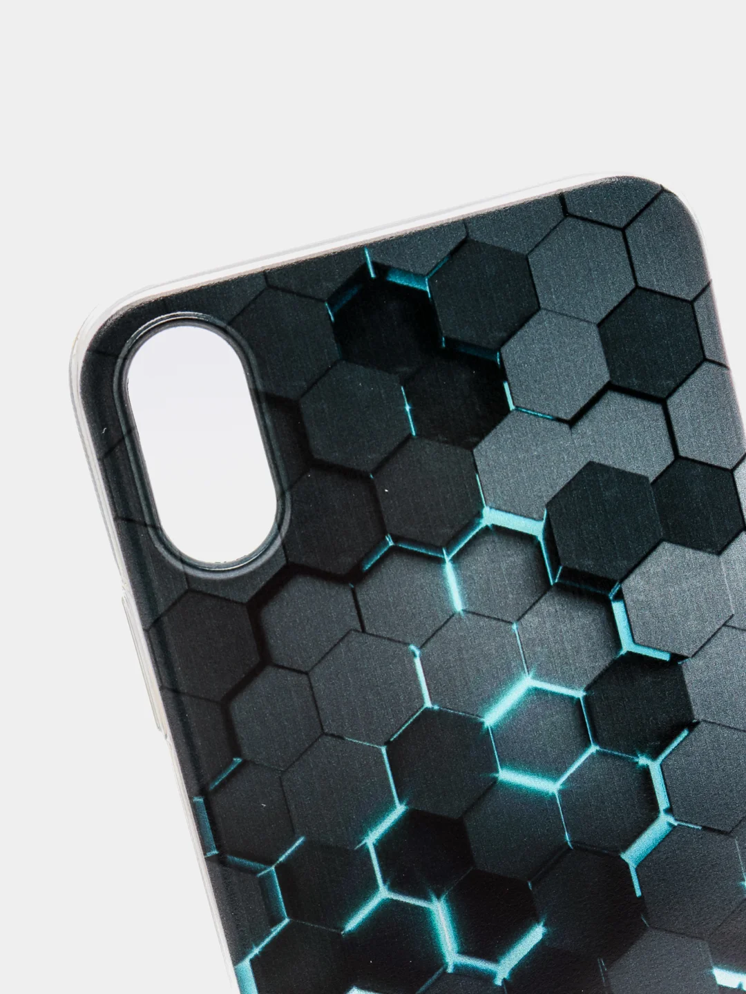 Бирюзовый силиконовый чехол на Apple iPhone XR / Айфон XR прозрачный, с рисунком, защита камеры