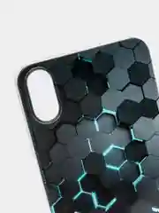 Бирюзовый силиконовый чехол на Apple iPhone XR / Айфон XR прозрачный, с рисунком, защита камеры