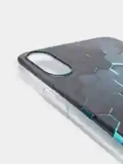 Бирюзовый силиконовый чехол на Apple iPhone XR / Айфон XR прозрачный, с рисунком, защита камеры
