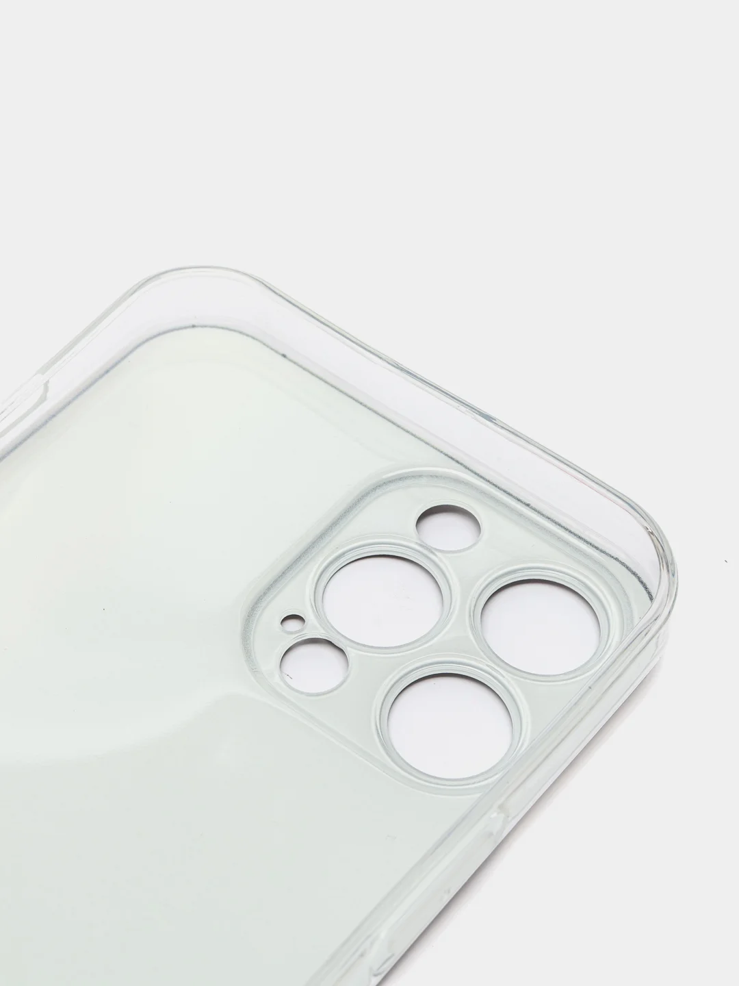 Бирюзовый силиконовый чехол на Apple iPhone 13 Pro Max / Айфон 13 Pro Max прозрачный, с рисунком
