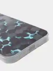 Бирюзовый силиконовый чехол на Apple iPhone 13 Pro Max / Айфон 13 Pro Max прозрачный, с рисунком