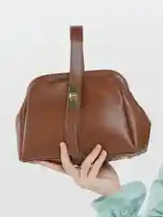 Коричневый сумка женская с фермуаром
