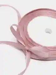 Коралловый меланж атласная лента 6 мм, рулон 22 метра