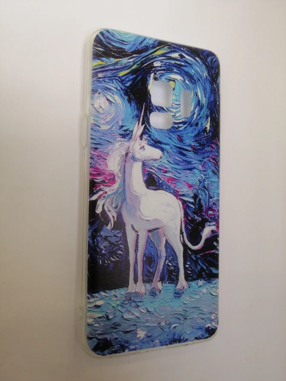 Чехол-накладка Samsung S9, силикон, с рисунком