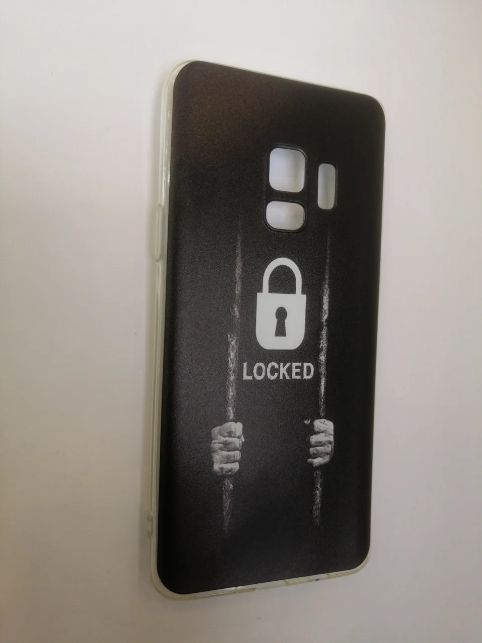 Чехол-накладка Samsung S9, силикон, с рисунком
