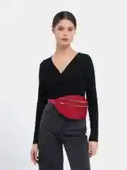 Красный сумка на пояс, женская