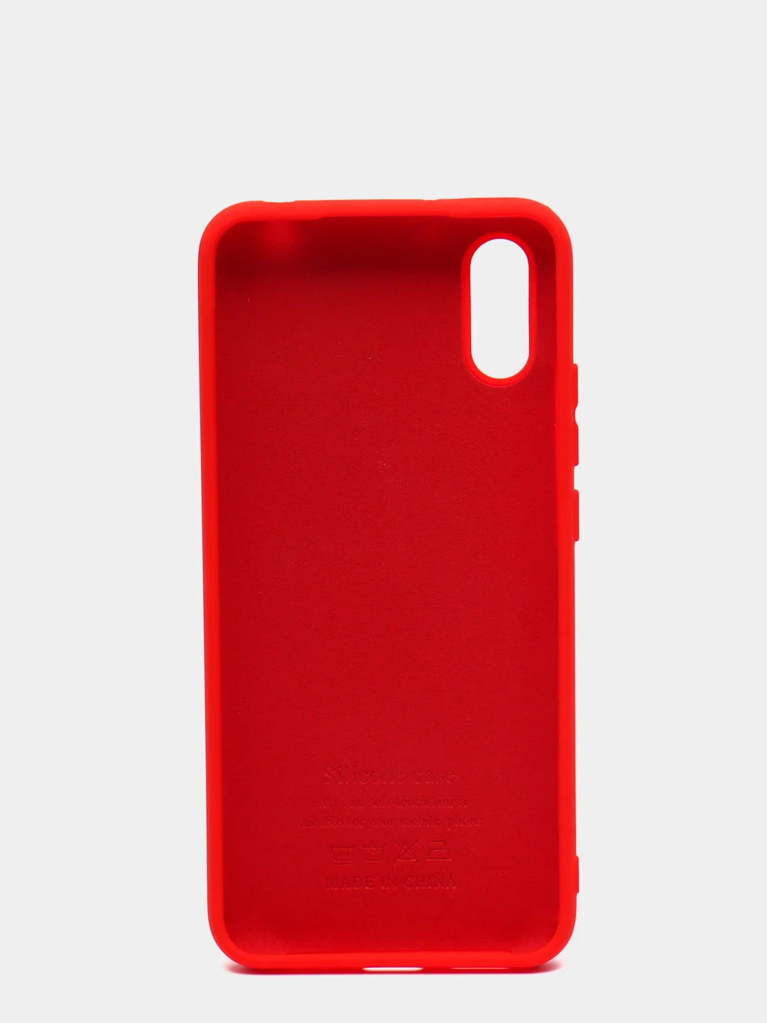 Алый чехол для Xiaomi Redmi 9A с защитой камеры и бархатом внутри