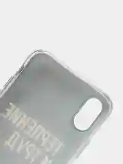 Тёмно-коричневый силиконовый чехол на Apple iPhone XR / Айфон XR прозрачный, с рисунком, защита камеры