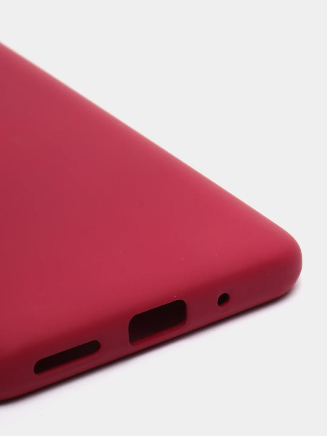 Бордовый чехол для Xiaomi Redmi 9A с защитой камеры и бархатом внутри
