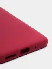 Бордовый чехол для Xiaomi Redmi 9A с защитой камеры и бархатом внутри