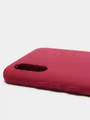 Бордовый чехол для Xiaomi Redmi 9A с защитой камеры и бархатом внутри