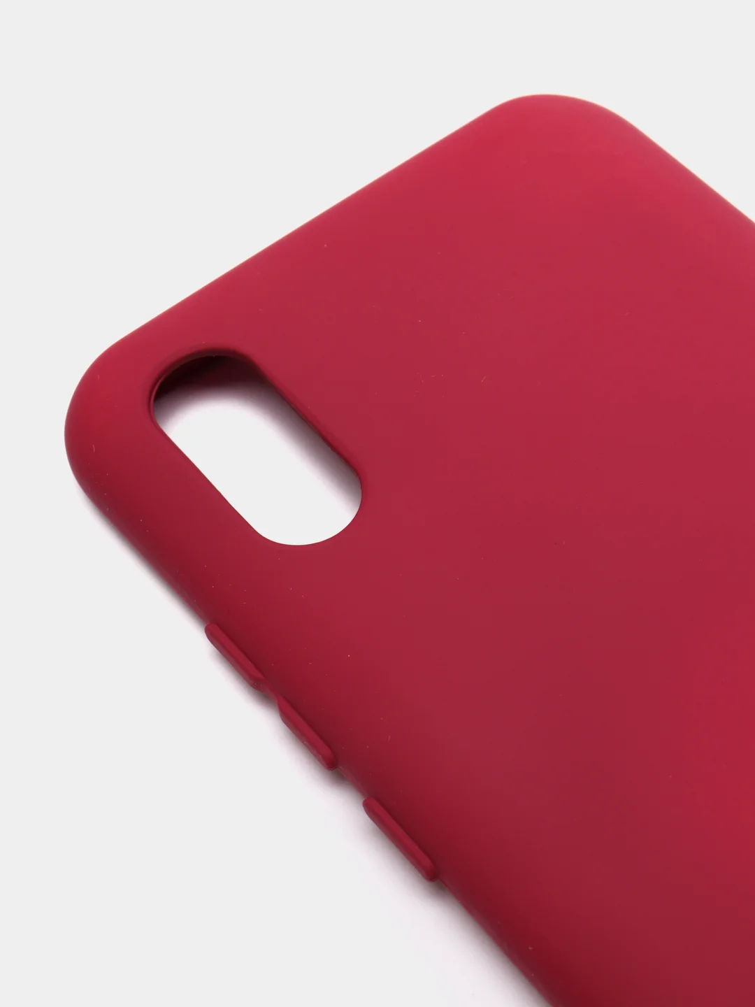 Бордовый чехол для Xiaomi Redmi 9A с защитой камеры и бархатом внутри