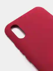 Бордовый чехол для Xiaomi Redmi 9A с защитой камеры и бархатом внутри