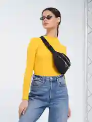 Черный сумка на пояс, женская