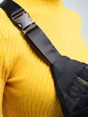 Черный сумка на пояс, женская