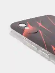Красный силиконовый чехол на Xiaomi Redmi 9A / Сяоми Редми 9А прозрачный с рисунком, защита камеры