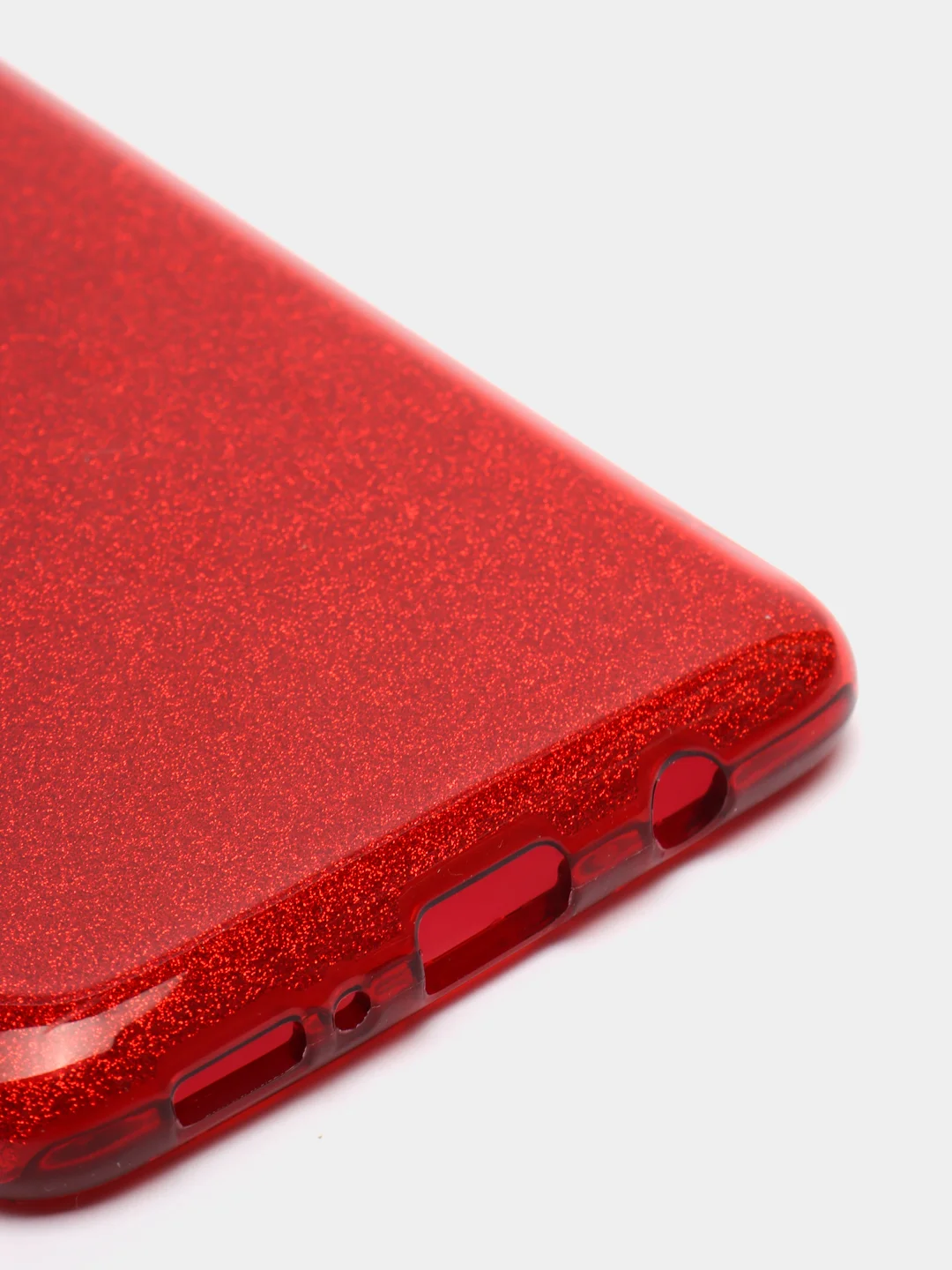 Красный чехол с блестками для Samsung M31S