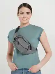 Серый поясная сумка, текстиль