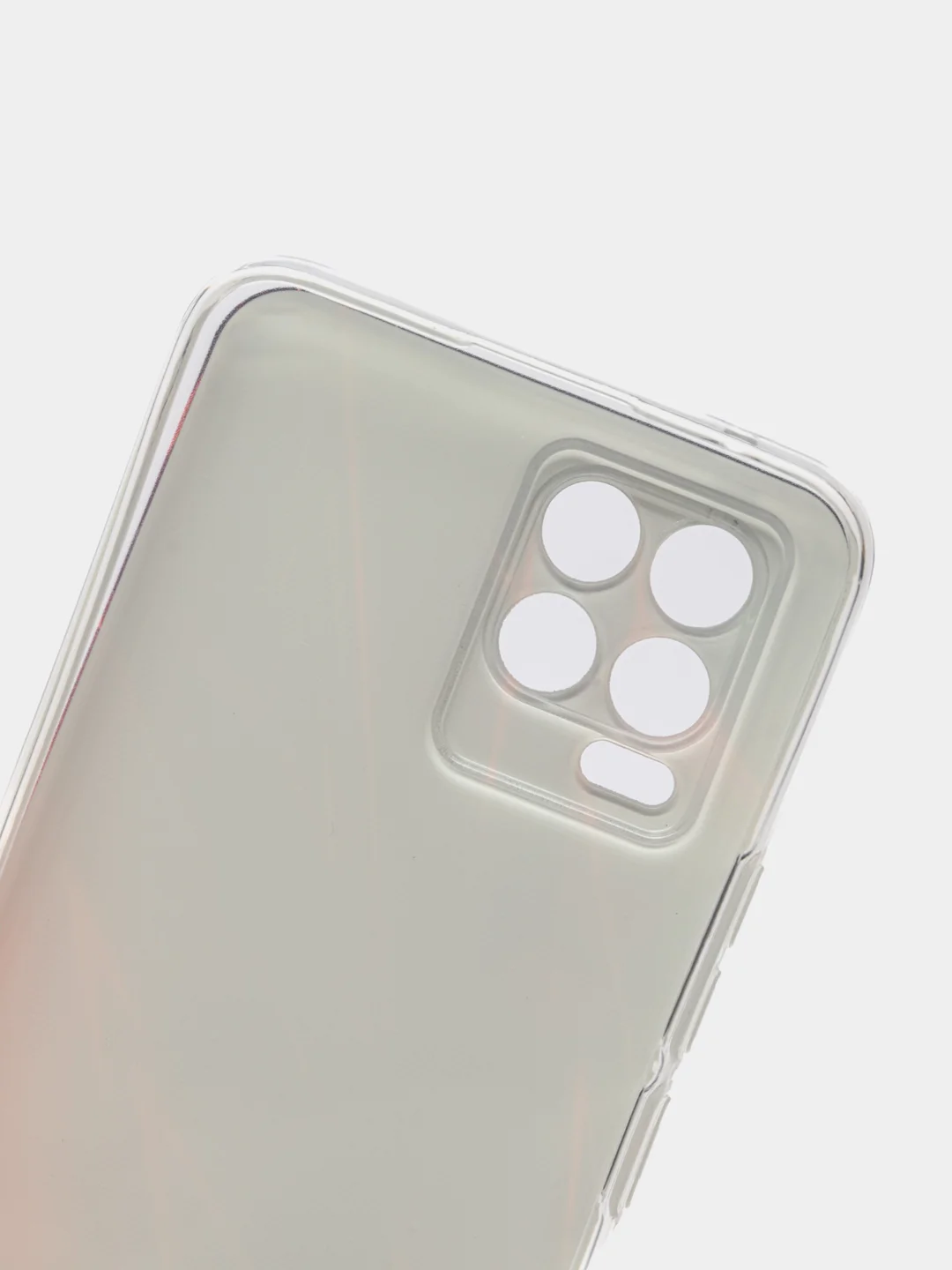 Красный силиконовый чехол на Oppo Realme 8/8 Pro / Оппо Реалми 8/8 Про прозрачный, с рисунком