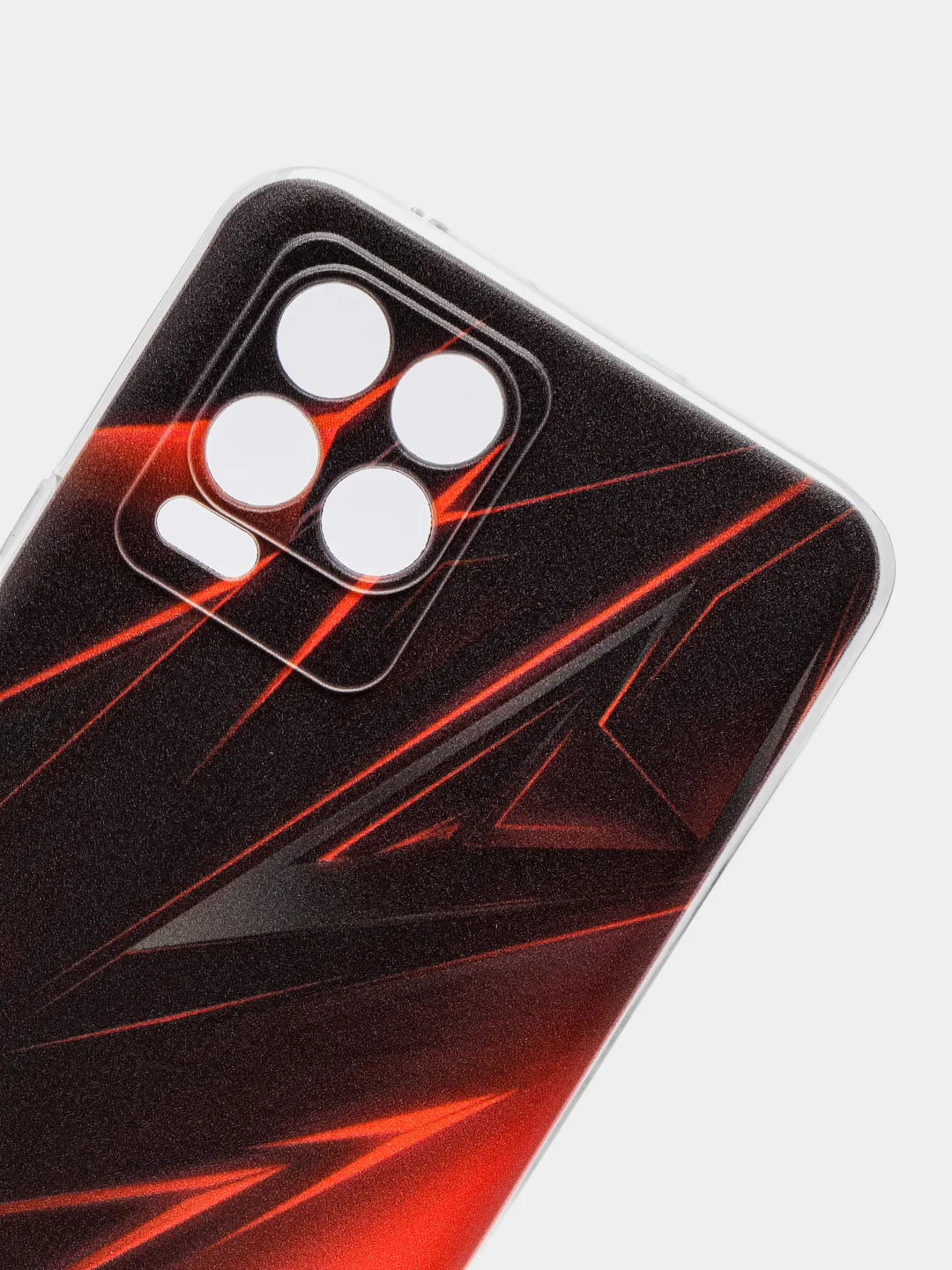 Красный силиконовый чехол на Oppo Realme 8/8 Pro / Оппо Реалми 8/8 Про прозрачный, с рисунком