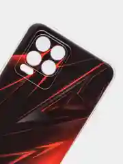 Красный силиконовый чехол на Oppo Realme 8/8 Pro / Оппо Реалми 8/8 Про прозрачный, с рисунком