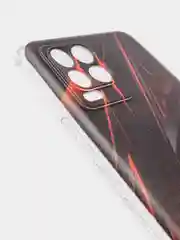 Красный силиконовый чехол на Oppo Realme 8/8 Pro / Оппо Реалми 8/8 Про прозрачный, с рисунком
