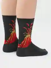 Носки с принтом "Вулкан"
