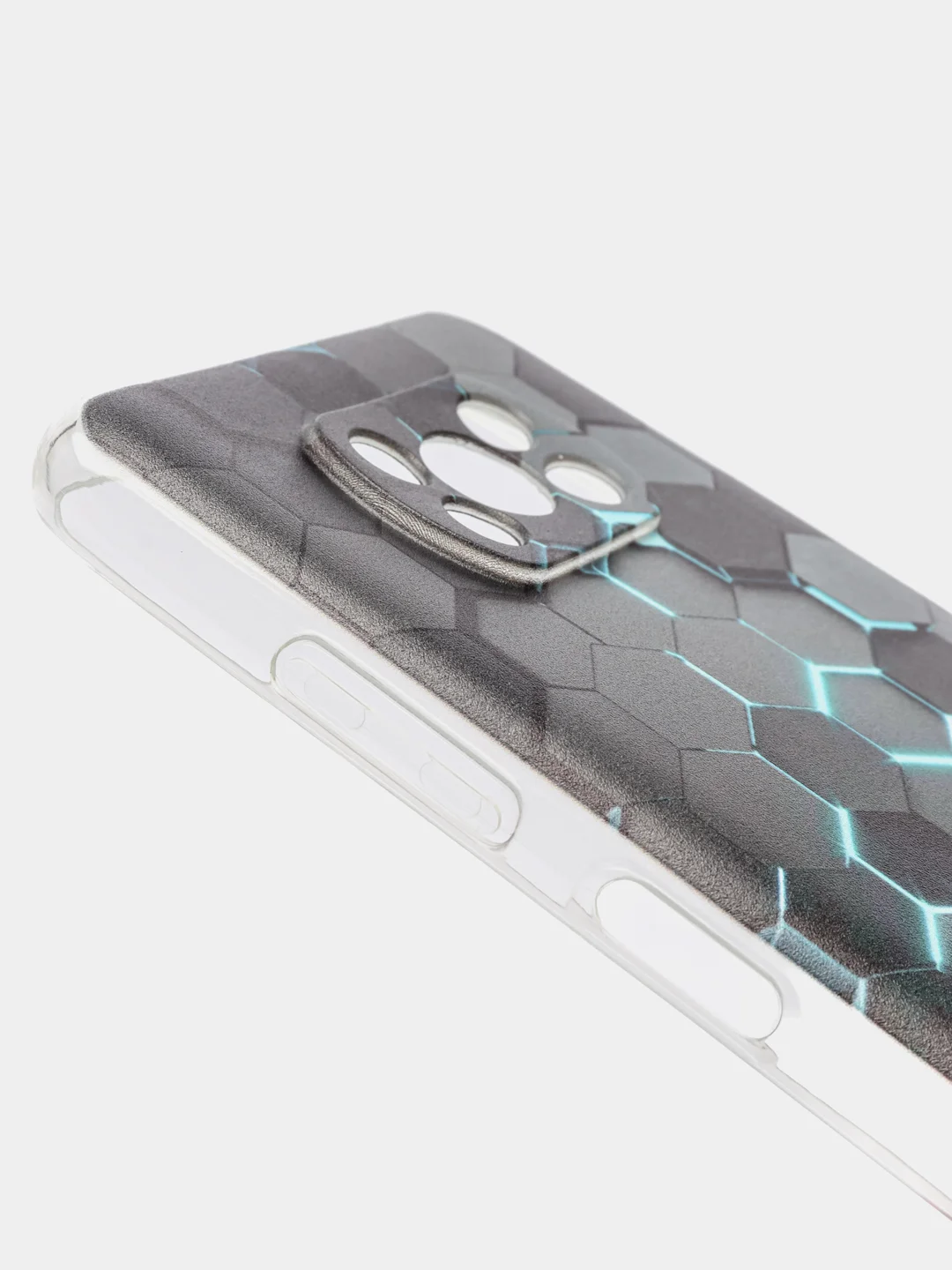 Бирюзовый силиконовый чехол на Xiaomi Poco X3/X3 Pro / Сяоми Poco X3/Х3 Про прозрачный, с рисунком