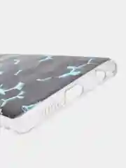 Бирюзовый силиконовый чехол на Xiaomi Poco X3/X3 Pro / Сяоми Poco X3/Х3 Про прозрачный, с рисунком