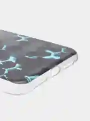Бирюзовый силиконовый чехол на Apple iPhone 11 / Айфон 11 прозрачный, с рисунком, защита камеры