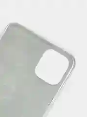 Бирюзовый силиконовый чехол на Apple iPhone 11 / Айфон 11 прозрачный, с рисунком, защита камеры